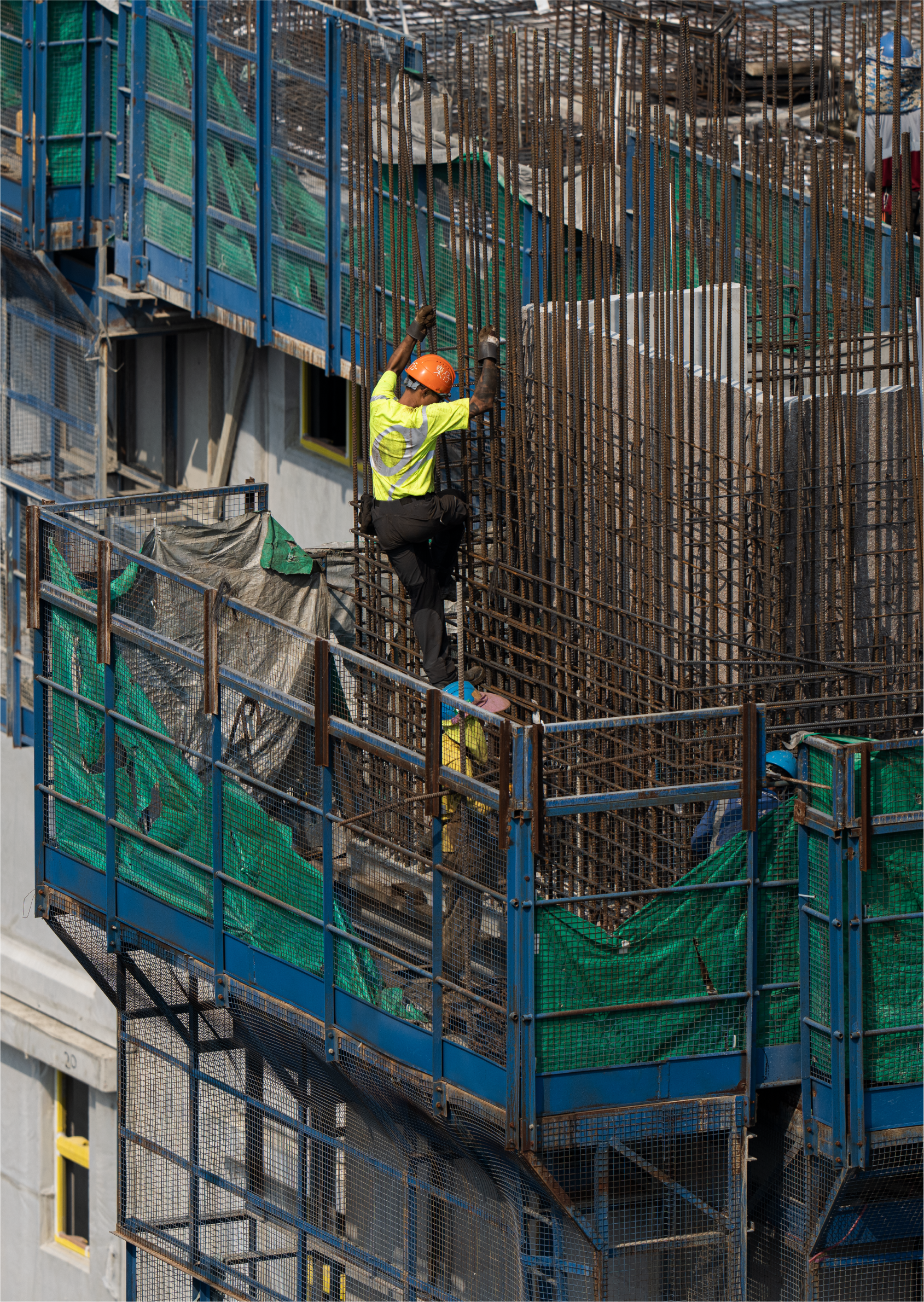 TMS.SITE Press: SSENSE Editorial, March 2023, showcasing TMS.SITE workwear with steelworkers