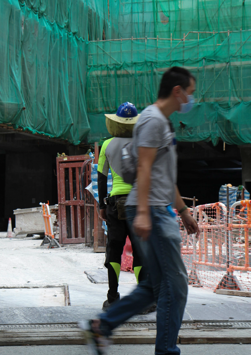 TMS.SITE Press: Hypebeast, June 2022, showcasing TMS.SITE workwear on a construction site.