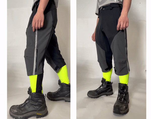 TMS.SITE uniform customization: TMS.SITE workwear is designed to reduce the chance of injuries, with removable knee pads and adjustable waistbands