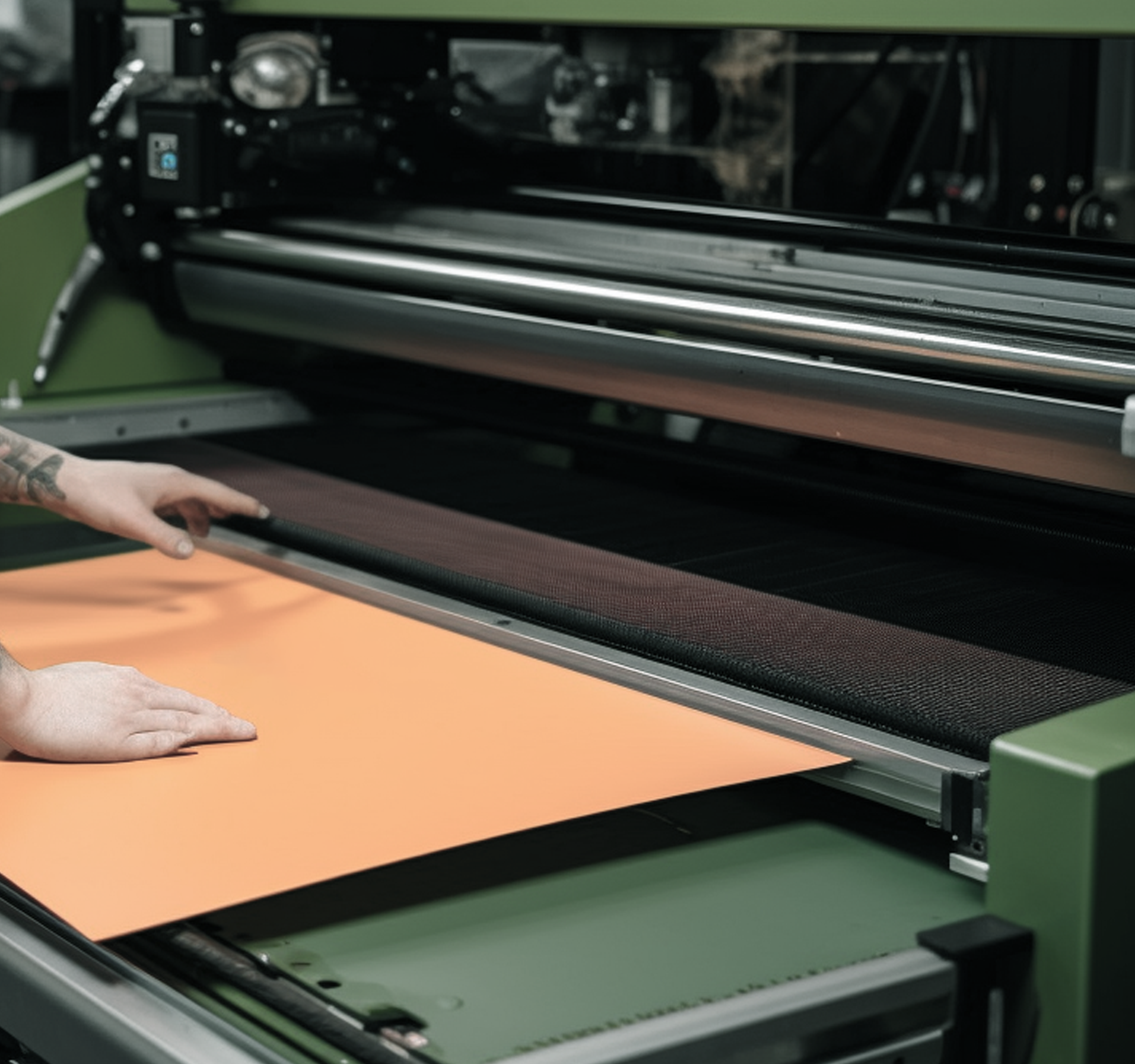 TMS.SITE logo customization: heat printing logos onto workwear is a simple and durable way to display a company logo